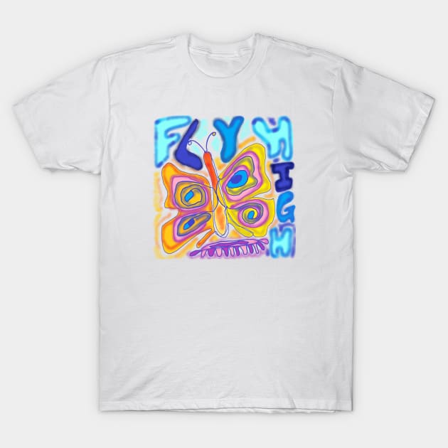 fly high, Butterfly T-Shirt by zzzozzo